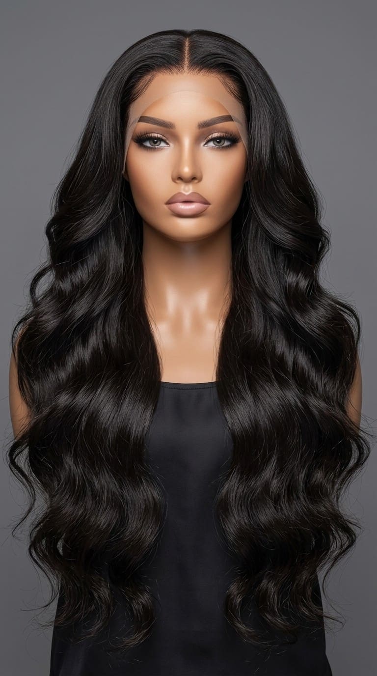 Perruque Body Wave sur lace frontale 13×4 HD
